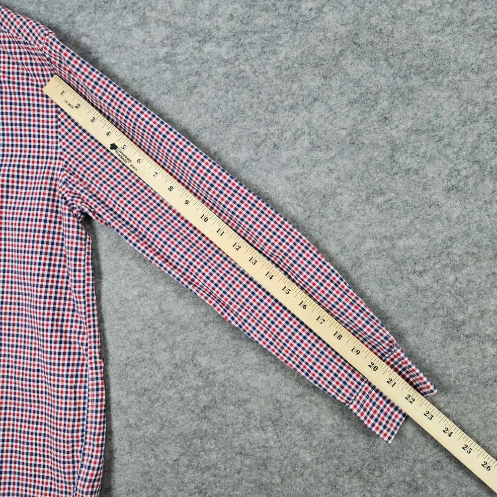 Ralph Lauren Boys Gingham Button Down Shirt‎ Red Blue White Plaid Size XL 18-20